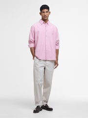 Barbour® Pink 100% Cotton Fenfield Oxford Stripe Relaxed Fit Shirt - Image 4 of 6