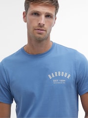 Barbour® Force Blue 100% Cotton Preppy T-Shirt - Image 3 of 4