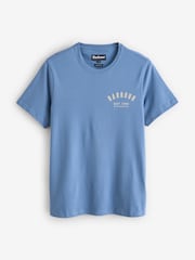 Barbour® Force Blue 100% Cotton Preppy T-Shirt - Image 4 of 4