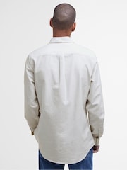 Barbour® Oatmeal Oxtown Classic Oxford Long Sleeve 100% Cotton Shirt - Image 2 of 7