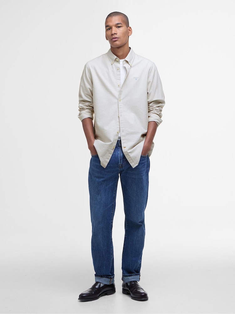 Moutkleurig - Barbour® Oxtown klassiek Oxford-overhemd met lange mouwen van 100% katoen - Image 3 of 7