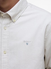 Barbour® Oatmeal Oxtown Classic Oxford Long Sleeve 100% Cotton Shirt - Image 6 of 7