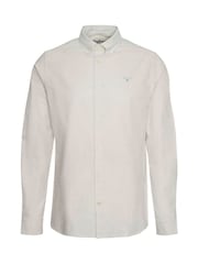 Barbour® Oatmeal Oxtown Classic Oxford Long Sleeve 100% Cotton Shirt - Image 7 of 7