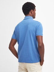 Barbour® Blue 100% Cotton Classic Polo Shirt - Image 2 of 5