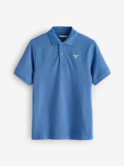 Barbour® Blue 100% Cotton Classic Polo Shirt - Image 4 of 5