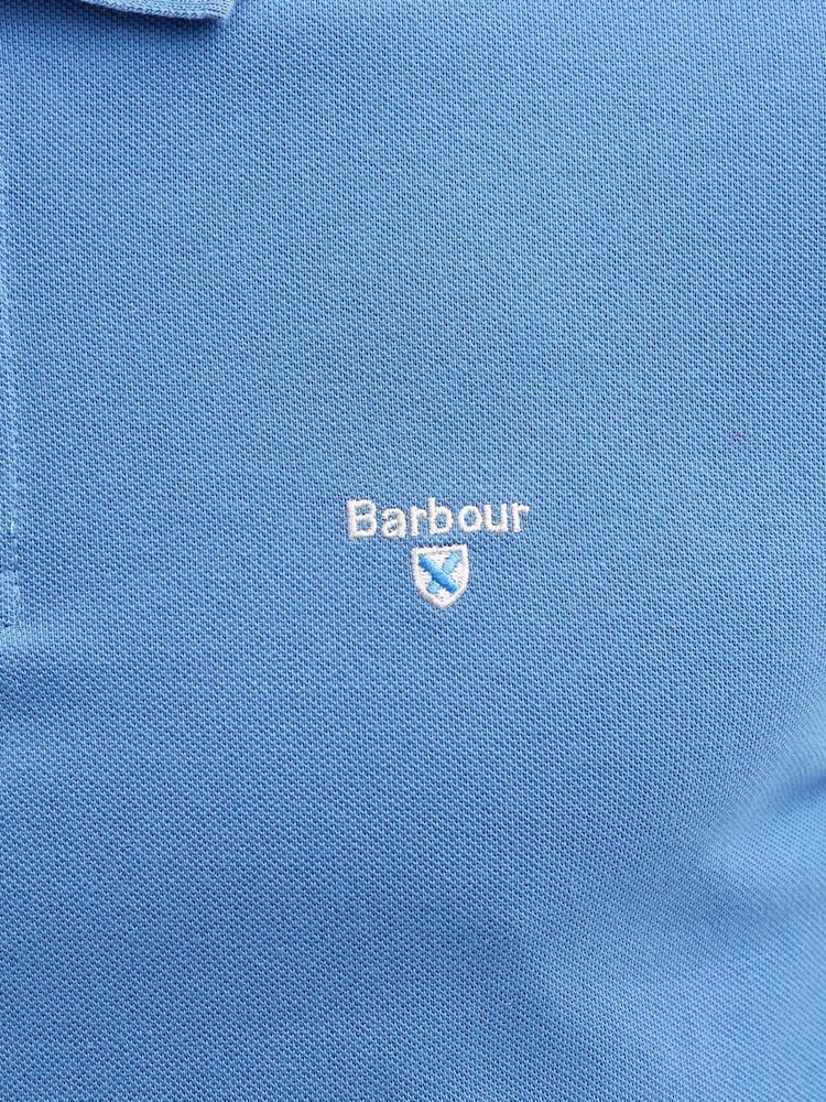Barbour® Blue 100% Cotton Classic Polo Shirt - Image 5 of 5