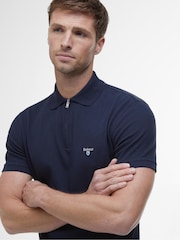 Barbour® Blue 100% Cotton Hingham Polo Shirt - Image 3 of 5