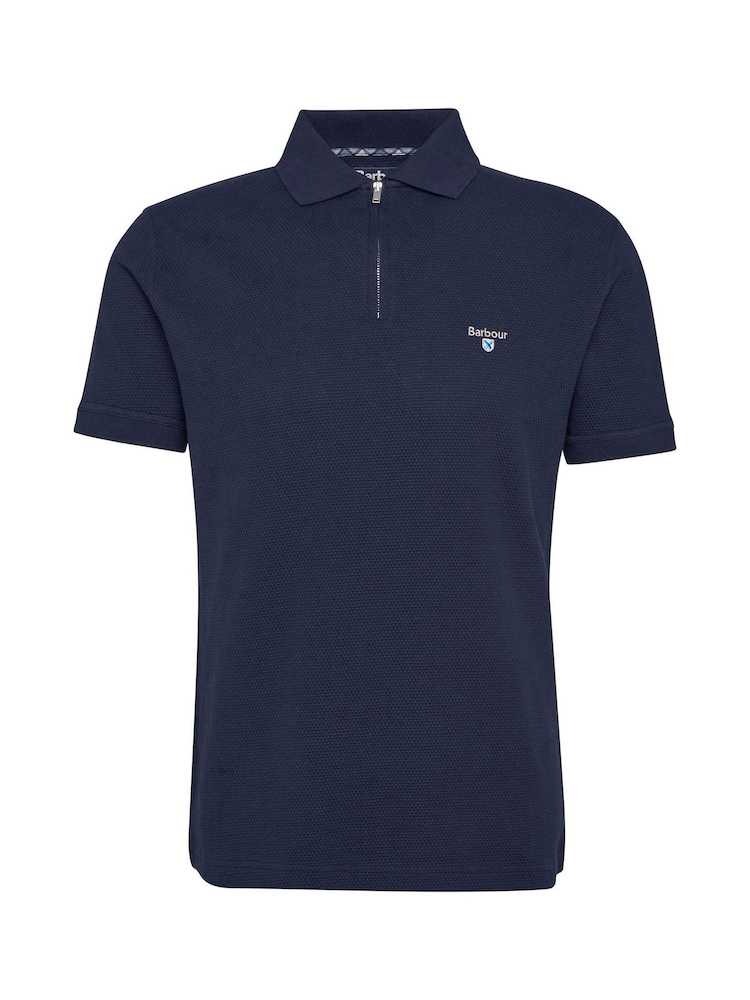 Barbour® Blue 100% Cotton Hingham Polo Shirt - Image 5 of 5