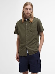 Barbour® Green 100% Cotton Holywell Poplin Relaxed Fit Shirt - Image 1 of 5
