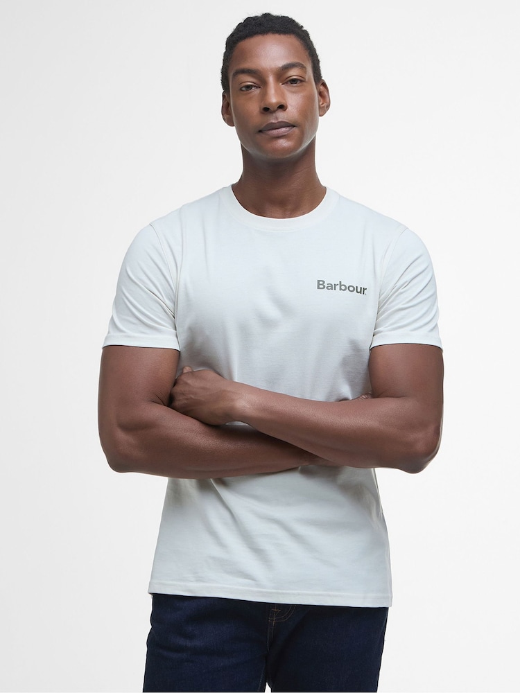 Barbour® Cream 100% Cotton Camber Graphic T-Shirt - Image 2 of 6