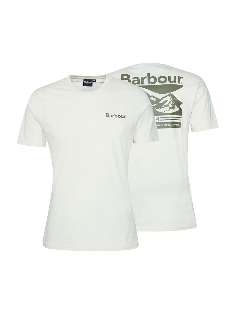 Barbour® Cream 100% Cotton Camber Graphic T-Shirt - Image 6 of 6
