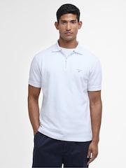 Barbour® White 100% Cotton Hingham Polo Shirt - Image 1 of 5