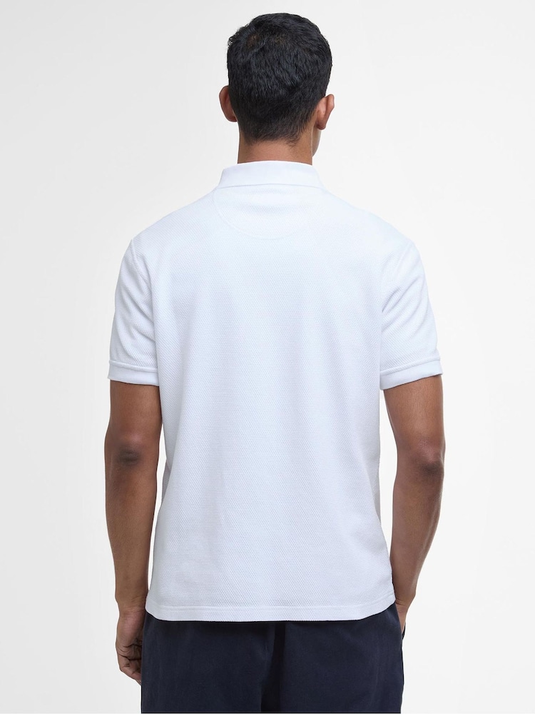 Barbour® White 100% Cotton Hingham Polo Shirt - Image 2 of 5