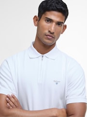 Barbour® White 100% Cotton Hingham Polo Shirt - Image 3 of 5