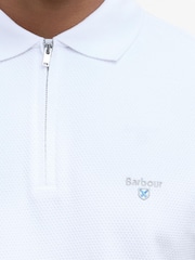 Barbour® White 100% Cotton Hingham Polo Shirt - Image 4 of 5