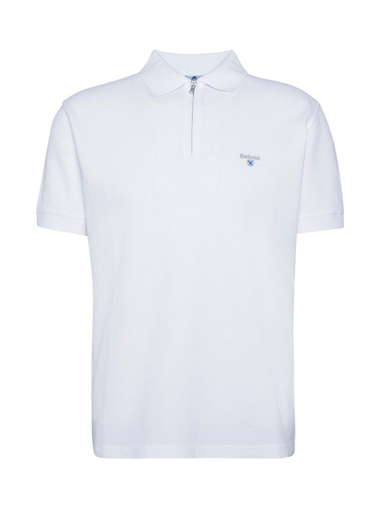 Barbour® White 100% Cotton Hingham Polo Shirt - Image 5 of 5