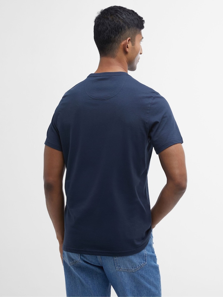 Barbour® New Navy 100% Cotton Preppy T-Shirt - Image 2 of 5
