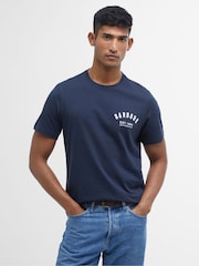 Barbour® New Navy 100% Cotton Preppy T-Shirt - Image 3 of 5
