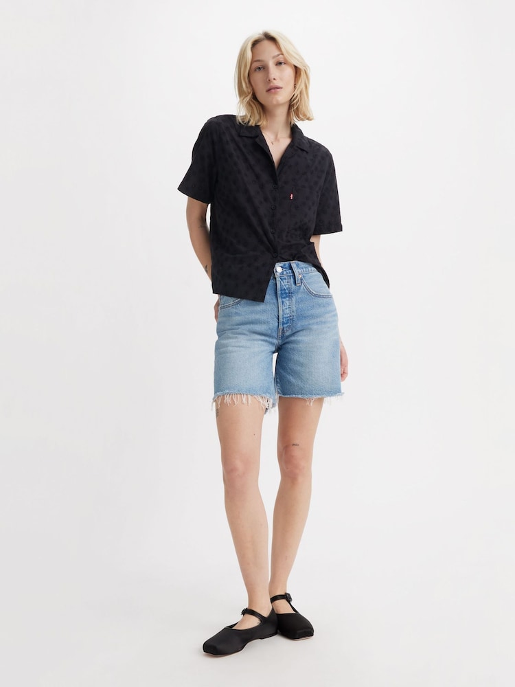 Levi's® Fun Flare Lightweight 501 Mid Thight Shorts - Image 1 of 6