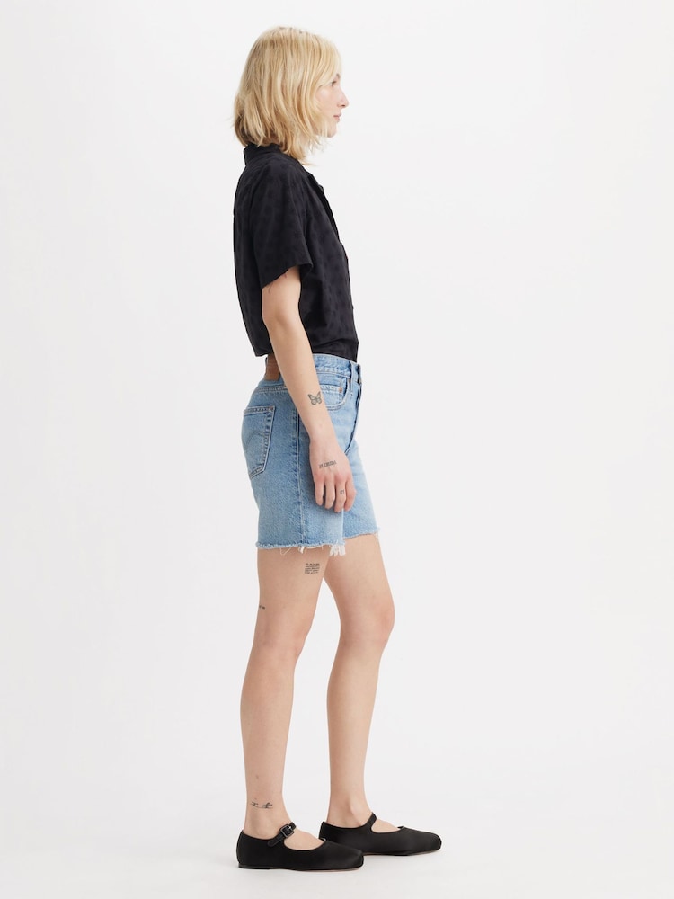 Levi's® Fun Flare Lightweight 501 Mid Thight Shorts - Image 4 of 6