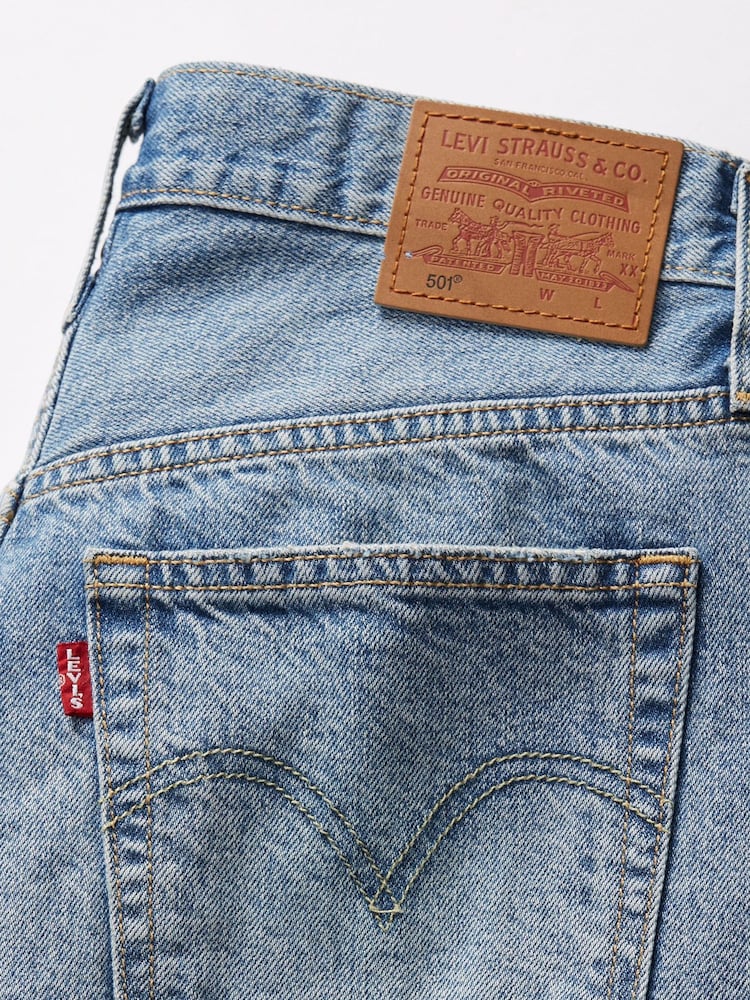 Levi's® Fun Flare Lightweight 501 Mid Thight Shorts - Image 5 of 6