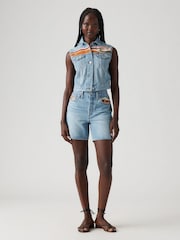 Levi's® Blue 501 Mid Thight Shorts - Image 1 of 5