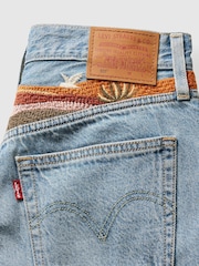 Levi's® Blue 501 Mid Thight Shorts - Image 4 of 5
