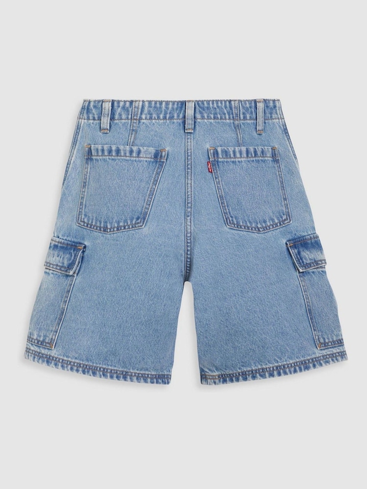 Levi's® Blue Baggy Cargo Denim 100% Cotton Shorts - Image 5 of 7