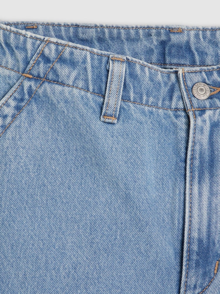 Levi's® Blue Baggy Cargo Denim 100% Cotton Shorts - Image 6 of 7