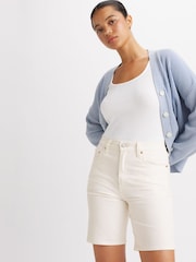 Levi's® White Shaping Bermuda Denim Shorts - Image 6 of 12