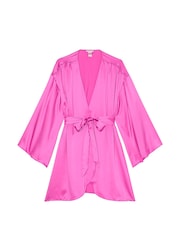 Victoria's Secret New Peony Pink Satin Midi Robe - Image 3 of 3