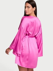 Victoria's Secret New Peony Pink Satin Short Robe - Image 2 of 3