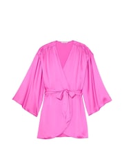 Victoria's Secret New Peony Pink Satin Short Robe - Image 3 of 3