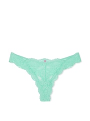 Victoria's Secret Waterfall Green Thong Lace Knickers - Image 3 of 3