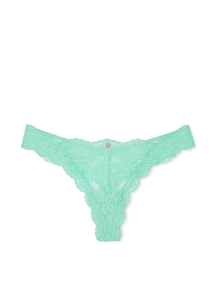 Victoria's Secret Waterfall Green Thong Lace Knickers - Image 3 of 3