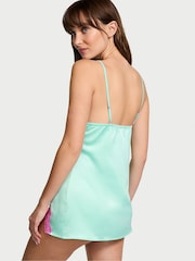 Victoria's Secret Waterfall Green Lace Slip Dress - Image 2 of 3