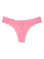 Victoria's Secret Pink Hope Lace Trim Thong Knickers - Image 3 of 3
