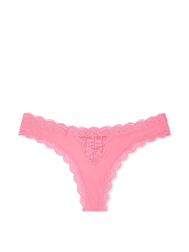 Victoria's Secret Pink Hope Lace Trim Thong Knickers - Image 3 of 3 Victoria's Secret Pink Hope Lace Trim Thong Knickers - Image 3 of 3