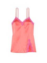 Victoria's Secret Coral Ribbon Pink Lace Slip Dress - Image 3 of 3