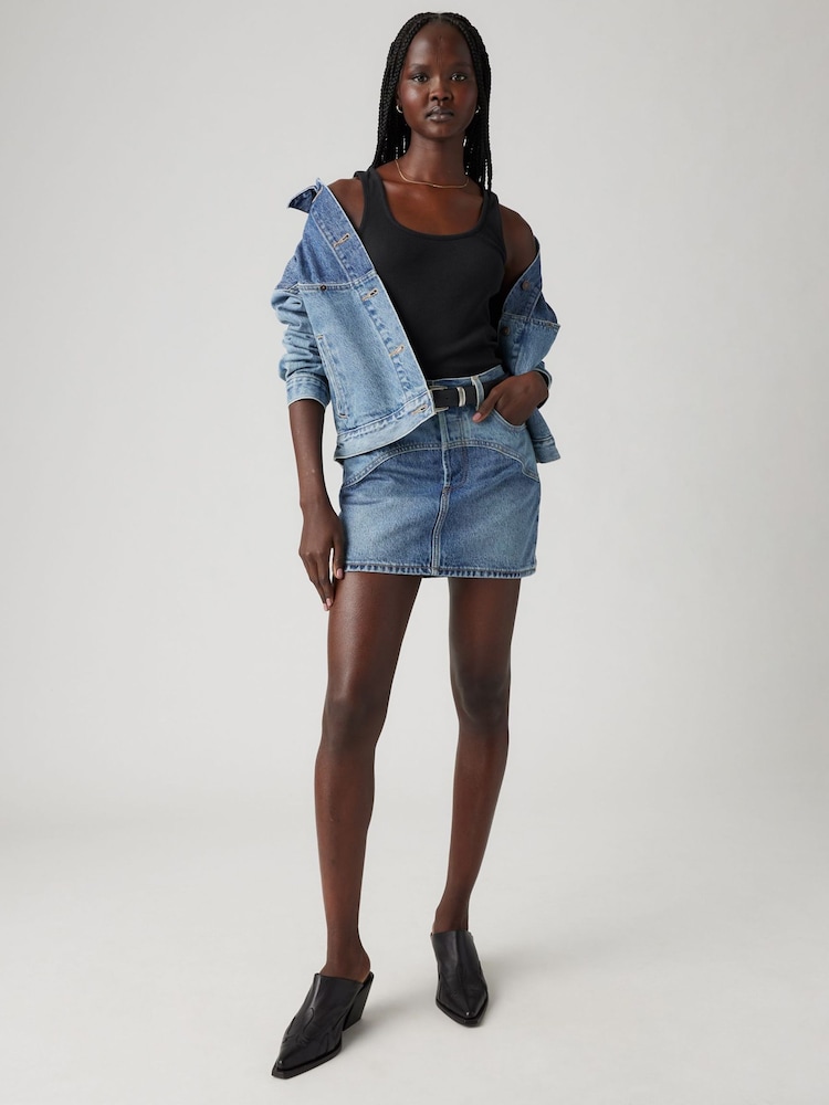 Levi's® Blue Icon 100% Cotton Denim Skirt - Image 2 of 5