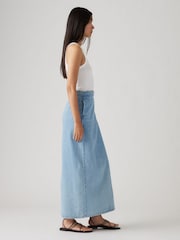 Levi's® Blue Column Wrap Midi 100% Cotton Skirt - Image 3 of 5