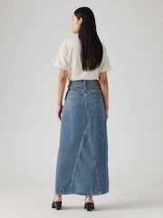Levi's® Blue Iconic 100% Cotton Maxi Skirt with Side Split - Image 2 of 9