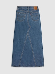 Levi's® Blue Iconic 100% Cotton Maxi Skirt with Side Split - Image 7 of 9