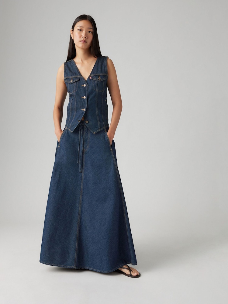 Levi's® Blue XL Maxi 100% Cotton Denim Skirt - Image 1 of 6