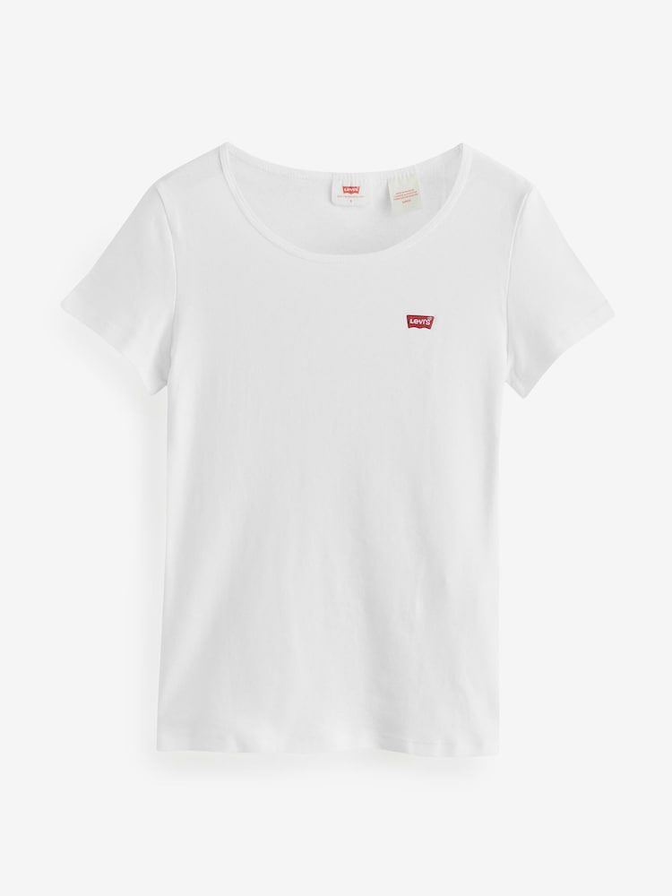 Blanco - Pack de 2 camisetas de algodón 100 % con cuello redondo de Levi's® - Imagen 7 de 7
