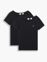 Negro - Pack de 2 camisetas de algodón 100 % con cuello redondo de Levi's® - Imagen 1 de 4