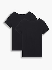 Negro - Pack de 2 camisetas de algodón 100 % con cuello redondo de Levi's® - Imagen 3 de 4