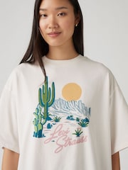 Levi's® White Graphic Short Stack Western T-Shirt - Image 3 of 6
