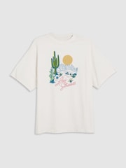 Levi's® White Graphic Short Stack Western T-Shirt - Image 4 of 6