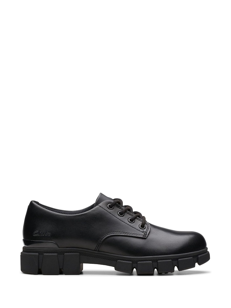 Clarks Black Standard Fit (F) Leather Evyn Lace K. Shoes - Image 1 of 7